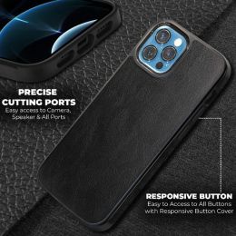 Celvoltz Outfit Luxury Pu Leather Case Compatible With IPhone 12 Pro (Pack of 1)