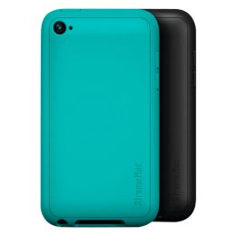 XtremeMac Tuffwrap Silicone Case for iPod Touch 4G (2 PK Black & Turquoise)
