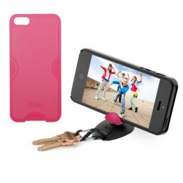 Tiltpod 4-in-1 Camera Tripod Phone Case Keychain Stand for iPhone 5 Pink